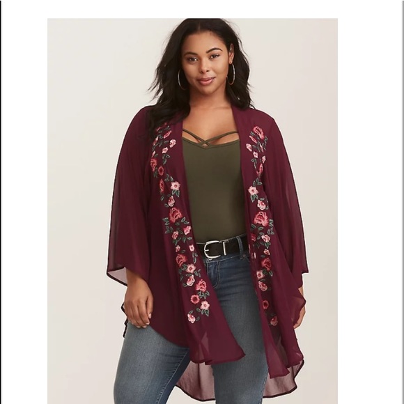 torrid Jackets & Blazers - Size 5/6 Torrid Chiffon Kimono